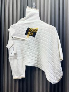 100% Cotton Yarn White T-Shirt