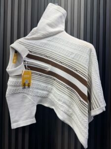 100% Cotton Yarn White T-Shirt