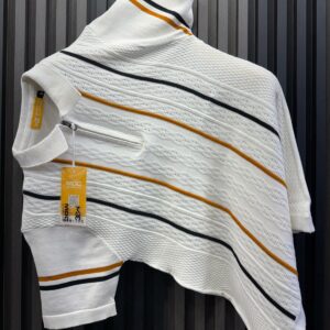100% Cotton Yarn White T-Shirt