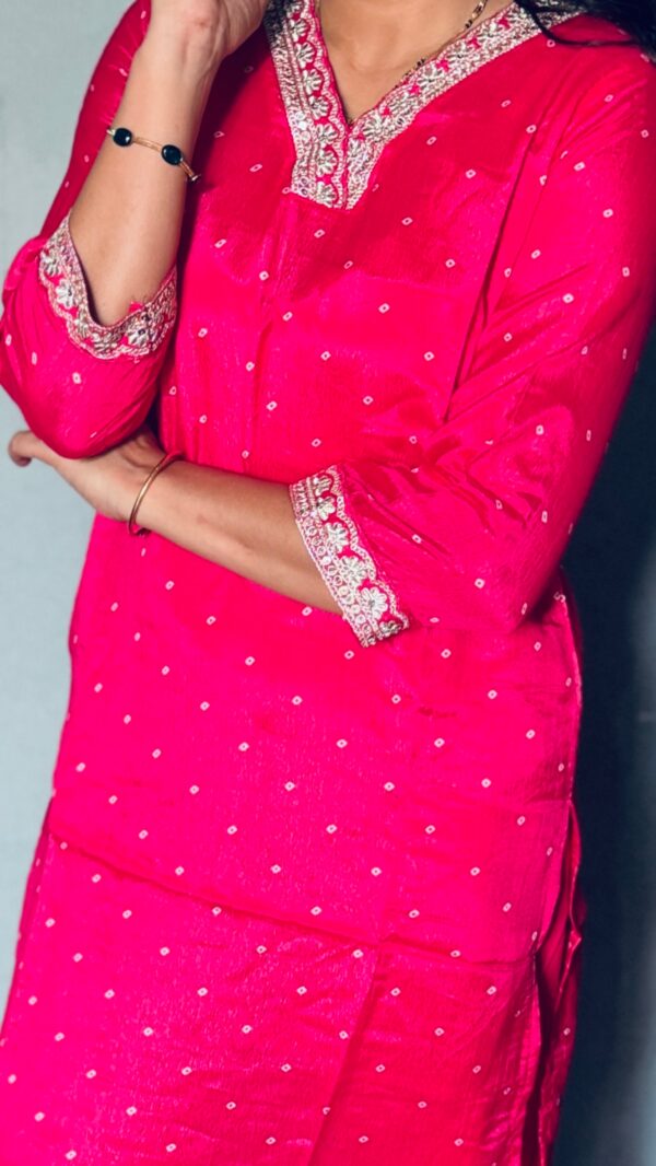 Premium Pink Embroidered Kurta Set with Dupatta