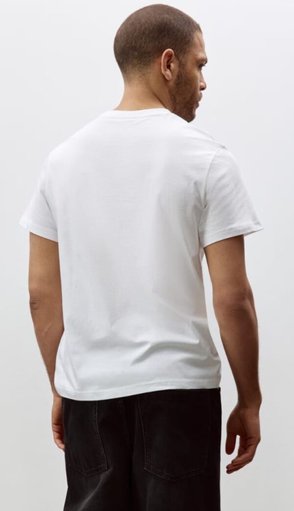white premium cotton round t-shirt