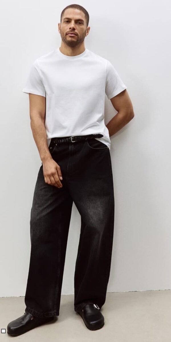 white premium cotton round t-shirt